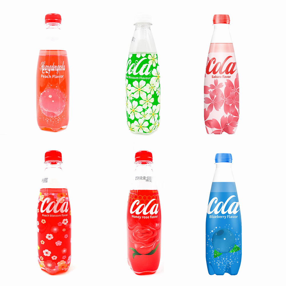 400ml Limited Edition Coca Cola Blueberry Sakura Peach Honey Rose Flavor (Malaysia) 24 Bottles/Case