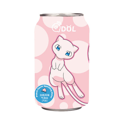 Qdol Pokemon Sparkling Water Soda Water 330ml Soft Drinks， 24 Bottles/Case
